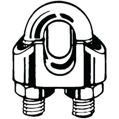 Svorka na drátěná lana DIN 741/555 Ocel Pozinkované 10MM – Zbozi.Blesk.cz