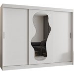 DobreSny Ultra s posuvnými dveřmi a zrcadlem 250 cm bílá – Sleviste.cz