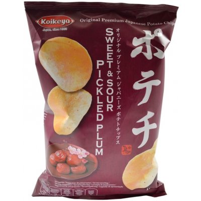 Koikeya Japonské chipsy s příchutí umeboshi, 100 g – Zbozi.Blesk.cz