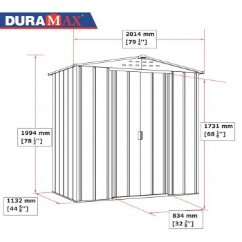 Duramax RIVERTON TOP 2,5 m2 antracit