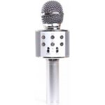 Karaoke bluetooth mikrofon s reproduktorem STŘÍBRNÁ – Zboží Mobilmania