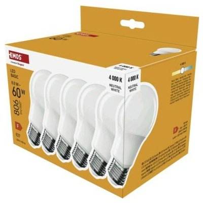 Emos LED žárovka Basic A60 / E27 / 8,8 W (60 W) / 806 lm / n – Hledejceny.cz