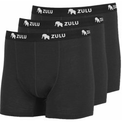 Zulu pánské boxerky merino 160 černé 3 pack