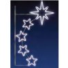 Vánoční osvětlení CITY SM-930007 Půlměsíc s hvězdicí 75x135 cm- studená bílá