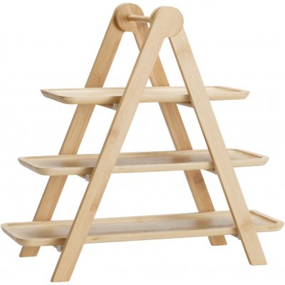 Excellent Houseware Třípatrový podnos na pochutiny FLUX bambus 43 x 18 x 39 cm hnědý – Hledejceny.cz