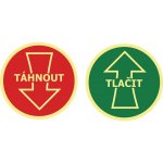 Samolepka "Táhnout/Tlačit" ,oboustranná 92 mm – Hledejceny.cz