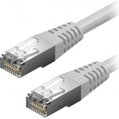 AlzaPower APW-CBP5EF0100Y Patch CAT5E, FTP, 10m, šedý – Zboží Živě