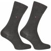 Tommy Hilfiger Sada 2 párů pánských vysokých ponožek 371111 Anthracite Melange