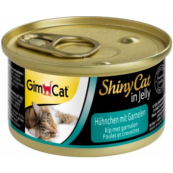 GimCat ShinyCat v želé Kuře s krevetami 24 x 70 g