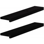 VidaXL Parapety 2 ks, tmavě hnědá, 80 x 15 x 2 cm, masivní dubové dřevo – Sleviste.cz