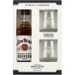 Jim Beam White Label 40% 0,7 l (dárkové balení 2 sklenice) – Hledejceny.cz