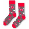 Pánské valentýnské ponožky 136 MELANŽOVĚ ŠEDÁ