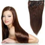 Girlshow Clip in vlasy 45 cm lidské Remy, 70 g odstín 4 (tmavě hnědá) – Hledejceny.cz