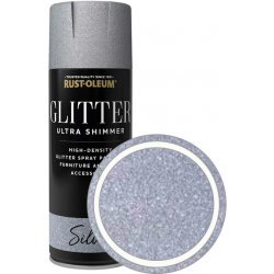 Rust-Oleum Glitter Ultra Shimmer dekorační třpytivá barva ve spreji 400 ml stříbrná