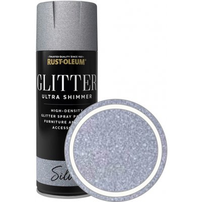 Rust-Oleum Glitter Ultra Shimmer dekorační třpytivá barva ve spreji 400 ml stříbrná