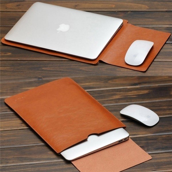brašna či batoh pro notebook SES 6930 Ochranný kožený obal pro Apple MacBook Air 13" (2018-2020) hnědý