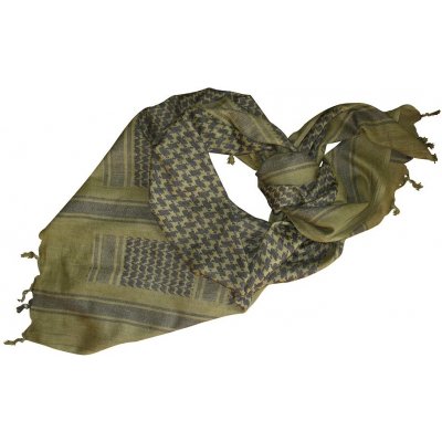 Šátek Mil-tec aPlestina oliv black s třásněmi – Sleviste.cz