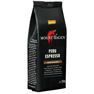 Mount Hagen Káva Arabica Peru Espresso Demeter BIO zrnková 250 g – Hledejceny.cz