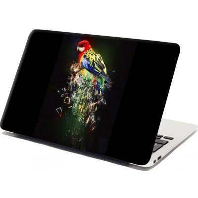 Sablio Samolepka na notebook Barevný papoušek - 29x20 cm – Zboží Živě
