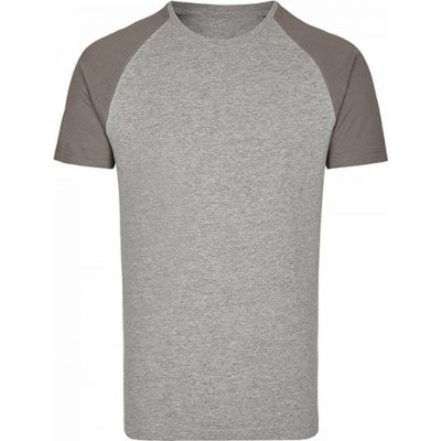 Miners mate Zúžené baseballové tričko Miners Mater s krátkým kontrastním rukávem šedá světlá šedá tmavá