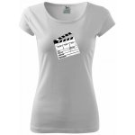 Filmová klapka pure dámské triko bílá – Zboží Mobilmania
