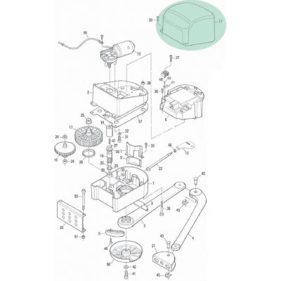 PPD0723A.4540 kryt vrchní plastový pro POP, RAL7016