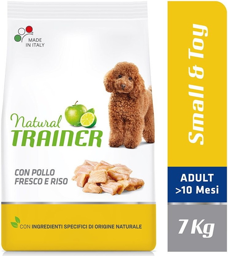 Natural Trainer Small & Toy Adult kuřecí a rýže 7 kg