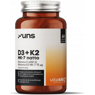UNS Vitamin D3+K2 MK-7 z natto 60 kapslí – Hledejceny.cz