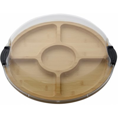 Farberware Servírovací tác s víkem a příhrádkami 35 cm bambusový 5320875EU – Hledejceny.cz
