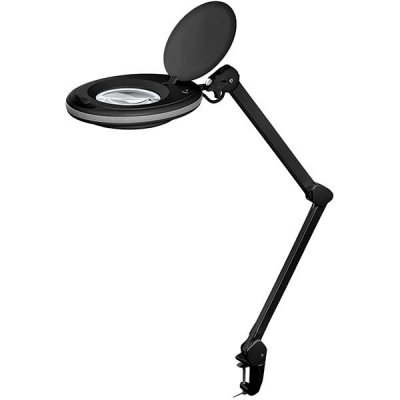goobay Stolní lampa s lupou, 127mm, 3 dioprie, LED osvětlení 8W, černá (65575) - 40.92.0368 – Zboží Dáma