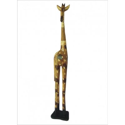 Axin Trading s.r.o. Dřevěná žirafa afrika hnědá 80 cm