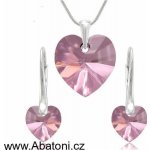 Swarovski Elements Heart krystal růžové srdce srdíčko 39003.4 Antique Pink – Zbozi.Blesk.cz