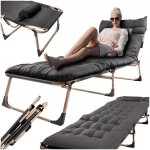 KIK KX3910 Skládací polní lůžko Tourist 198 cm tmavě šedá – Zboží Mobilmania