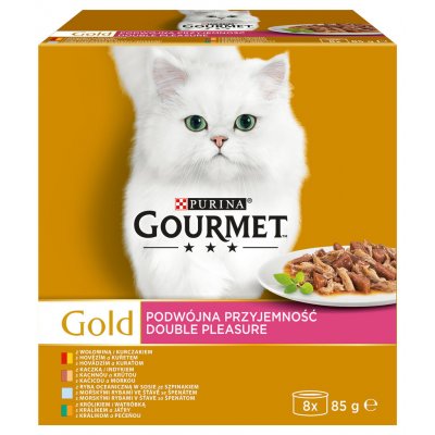 Gourmet Gold Mltp kočka kousky duš.a gril.8 x 85 g