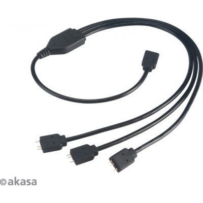 AKASA rozbočovač a prodlužovací kabel, aRGB LED AK-CBLD07-50BK – Hledejceny.cz