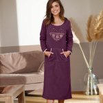 Fleecová košile s našitým srdcem švestková – Sleviste.cz