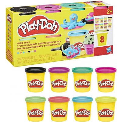 Hasbro Play-Doh modelína sada 8 tub zářivé barvy G0692 – Hledejceny.cz