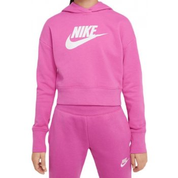 Nike Sportswear FT Crop Hoodie active fuchsia/white