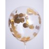 Balónky 30 cm se zlatými konfetami