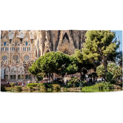 Sablio Ručník s potiskem Barcelona Sagrada Familia 70 x 140 cm