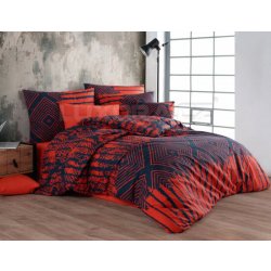 Bedtex bavlna povlečení Modena červená 200x220 2x70x90