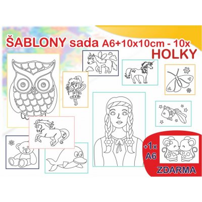 Radost v písku Sada šablon 11x A6 pro holky – Hledejceny.cz