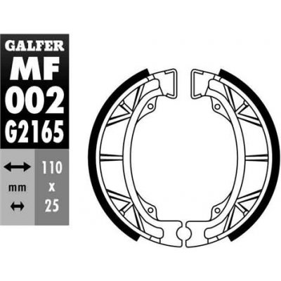 Brzdové čelisti - pakny zadní/přední GALFER MF002G2165 – Zboží Mobilmania