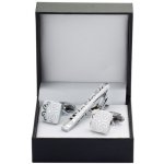 Amparo Miranda manžetové knoflíčky a spona na kravatu Ornament white – Zboží Dáma