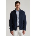Gant Zipped Textured Cotton Cardigan Evening Blue – Zboží Dáma