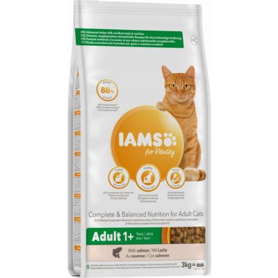 Iams Cat Adult All Breeds Salmon 3 kg – Zboží Mobilmania