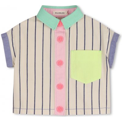 Billieblush Crop košile s krátkým rukávem pruhy smetanová – Sleviste.cz