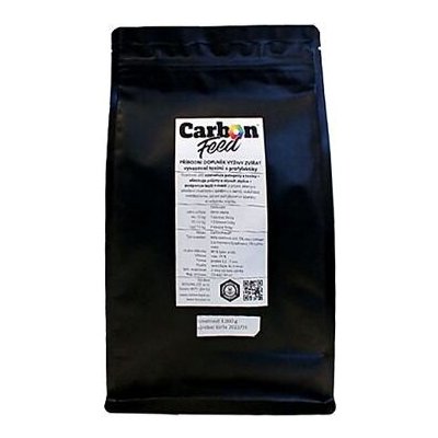 CARBON FEED Krmné rostlinné uhlí Vyvazovač toxinů s profylaktiky 0.5 kg
