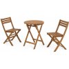 Zahradní sestava Kave Home Zahradní set dvou dřevěných židlí a stolku LaForma Elisia