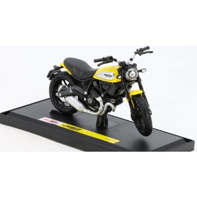 Miasto motorka na stojánku se zn. DUCATI Ducati Scrambler ICON žlutá 1:18 – Zboží Mobilmania